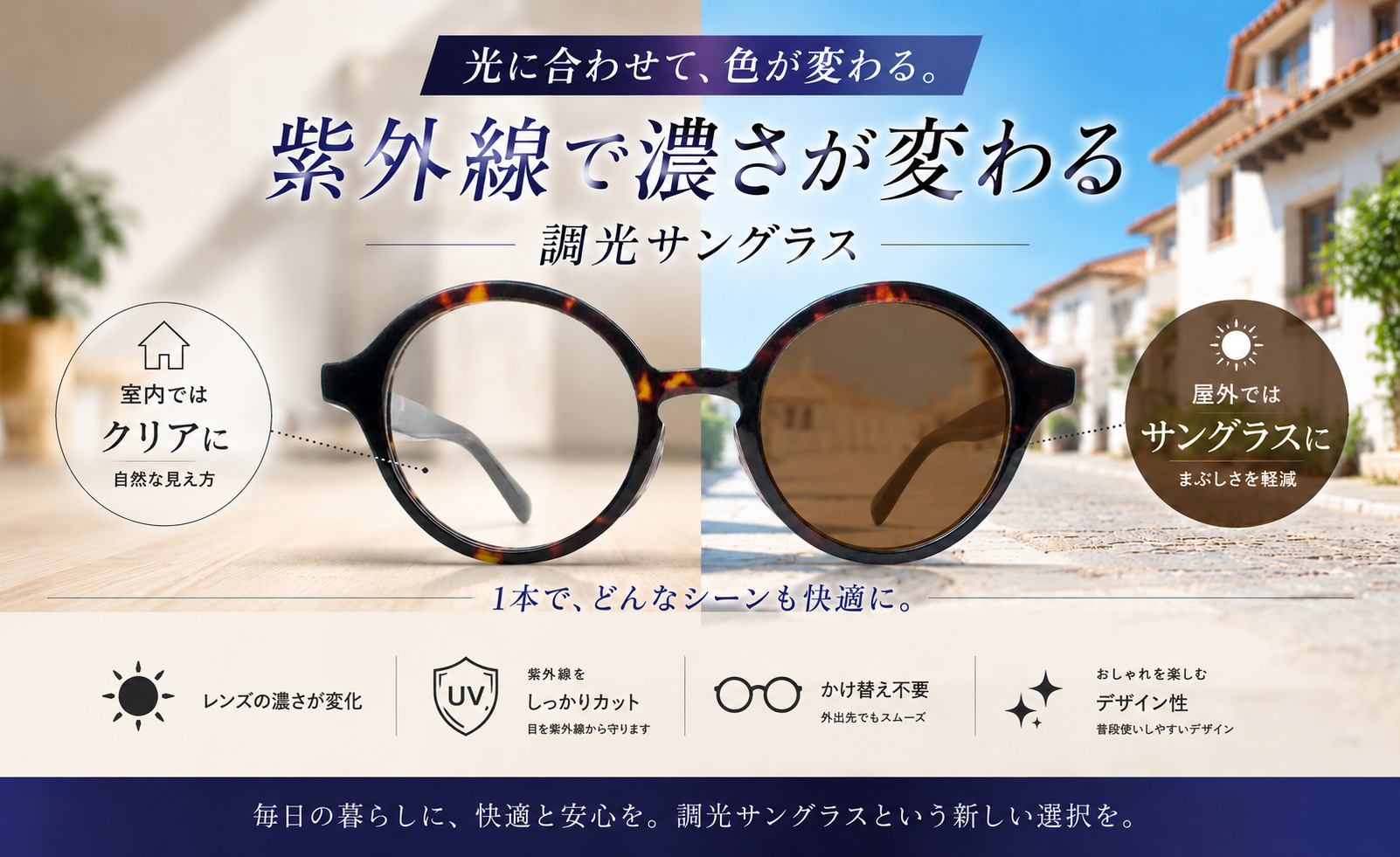 調光サングラス