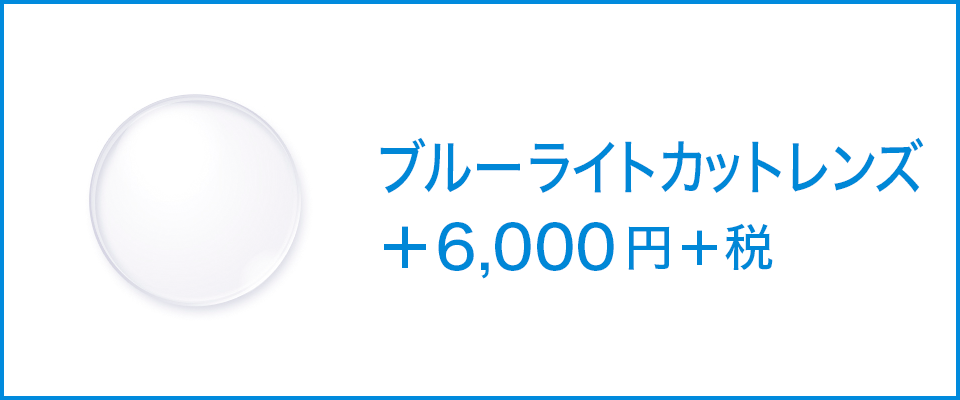 ブルーライトカットレンズ＋6,000円