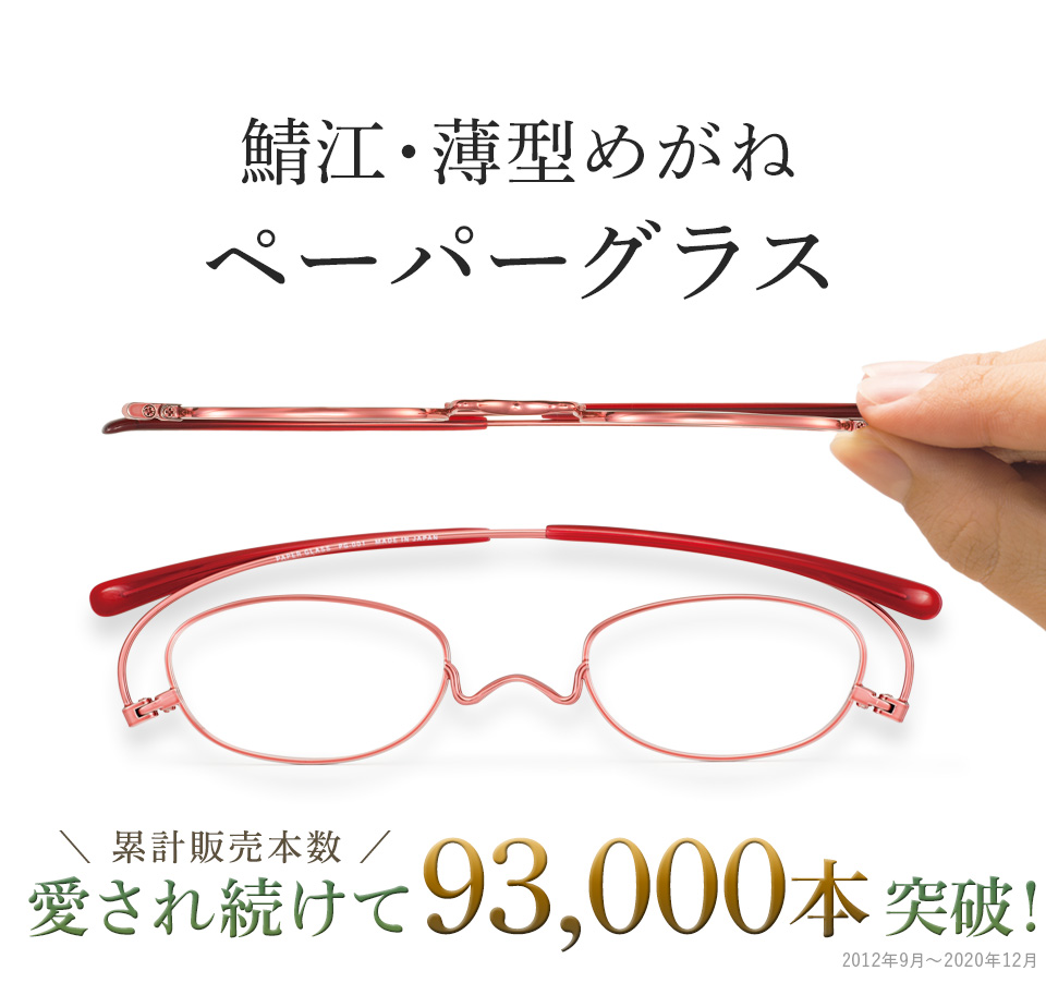 薄型 老眼鏡 ペーパーグラス 累計販売本数85,000本