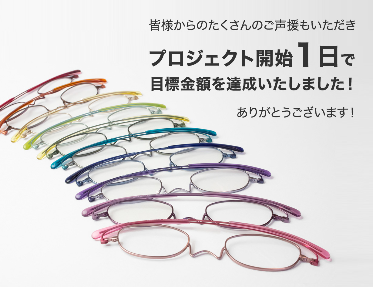 薄型めがね 老眼鏡 ペーパーグラス Nスタ 2TONE マクアケ