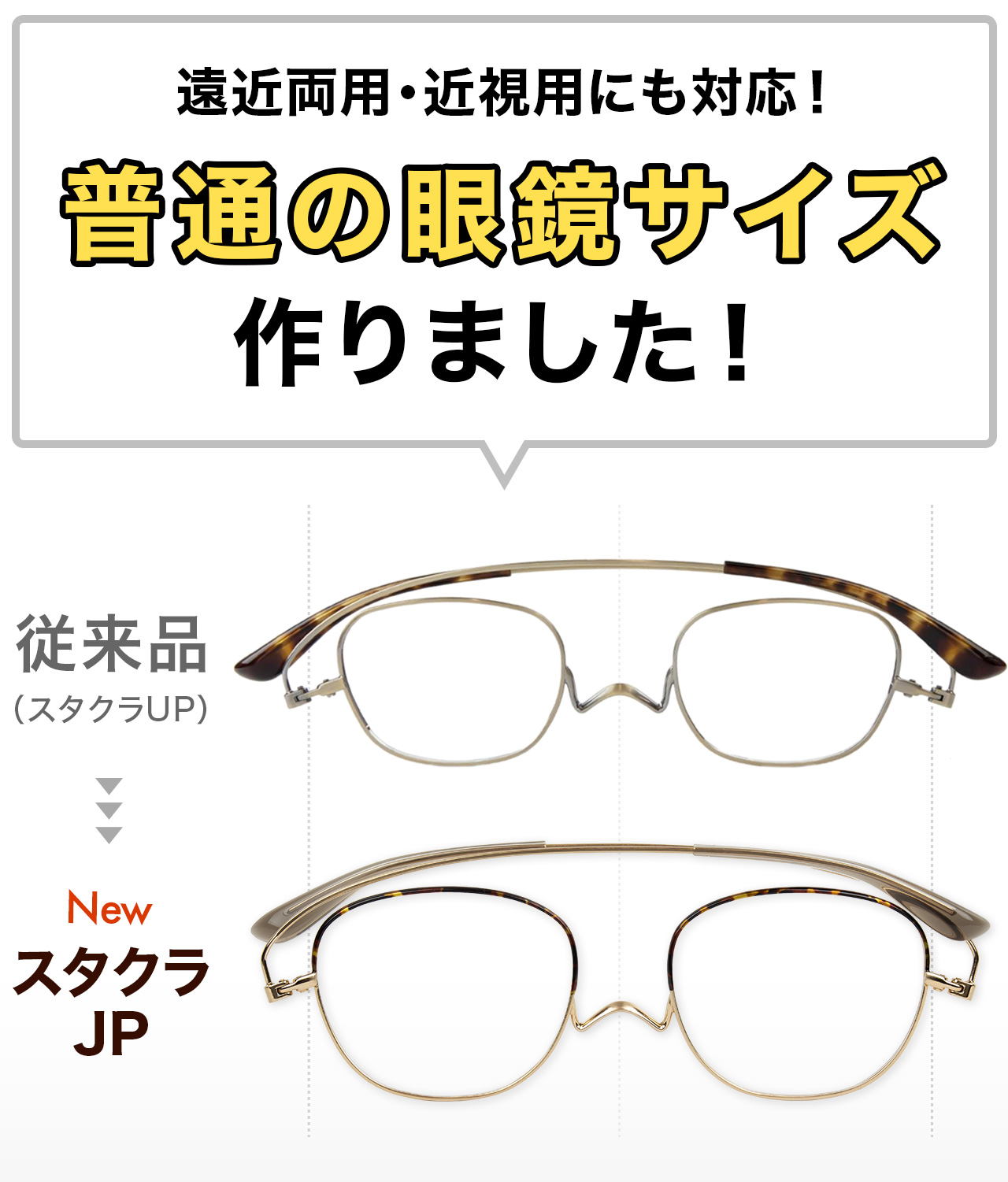 遠近両用・近視用 超薄型めがね ペーパーグラス